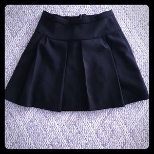 Jcrew Pleated Work Skirt in Black Size 0